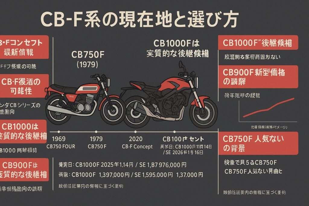 ホンダ CB750F 新型の真相と後継候補 徹底解説・完全ガイド