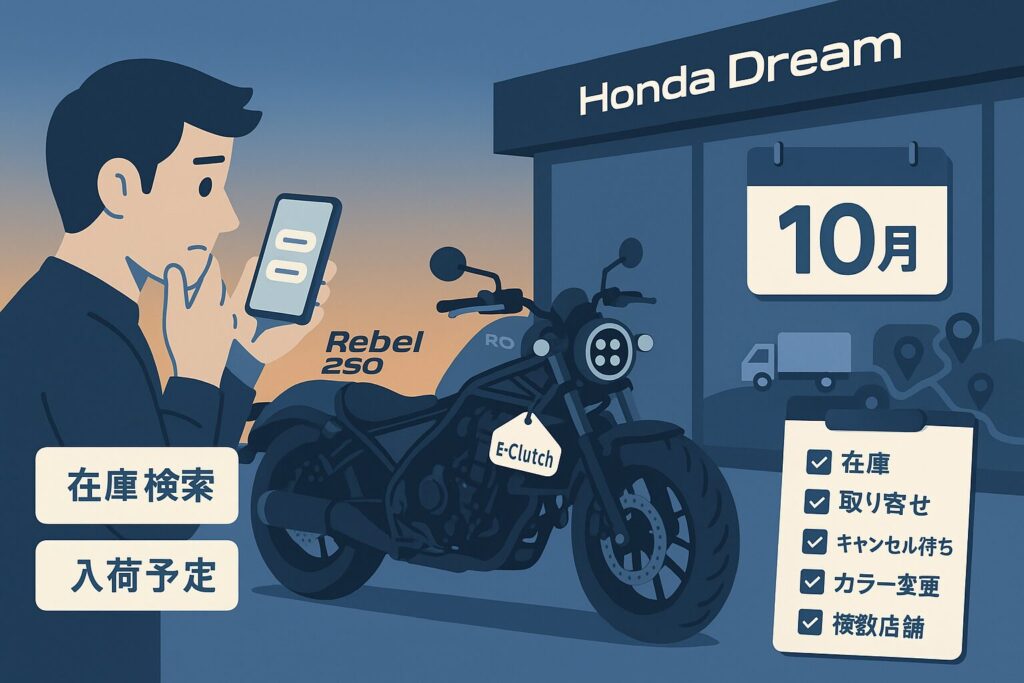 ホンダドリームでレブル250の納期は?最新状況と早く手に入れる方法