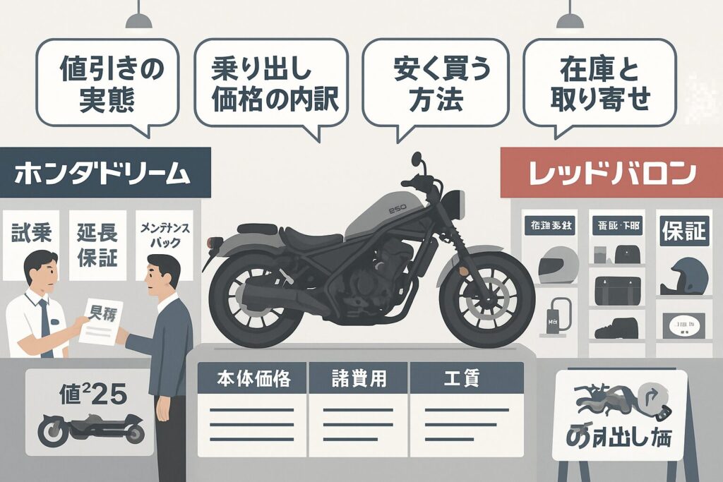 ホンダドリームでレブルの値引き損しない！安く買うための完全ガイド