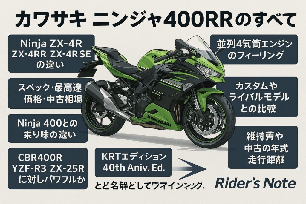カワサキニンジャ400RRの評価と魅力を徹底解説する最新ガイド