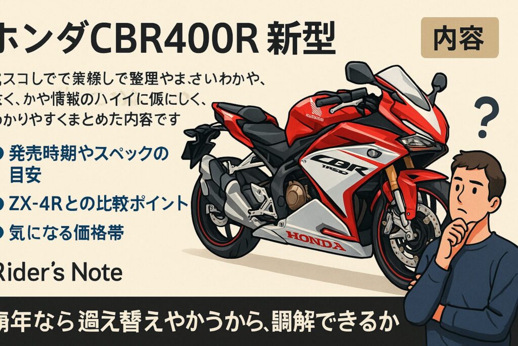 ホンダ CBR400RR 新型はいつ出る?最新情報と注目点