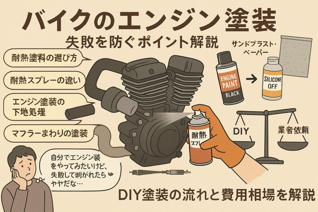 バイクのエンジン塗装DIY完全ガイド 初心者の失敗防止術徹底解説